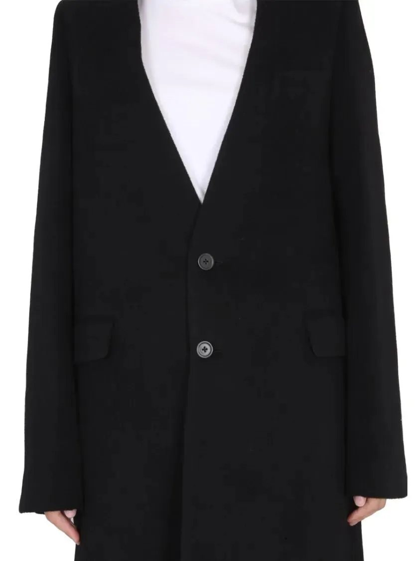 Ann Demeulemeester - "Celine" Coat - Größe 42 - schwarz – Bild 2