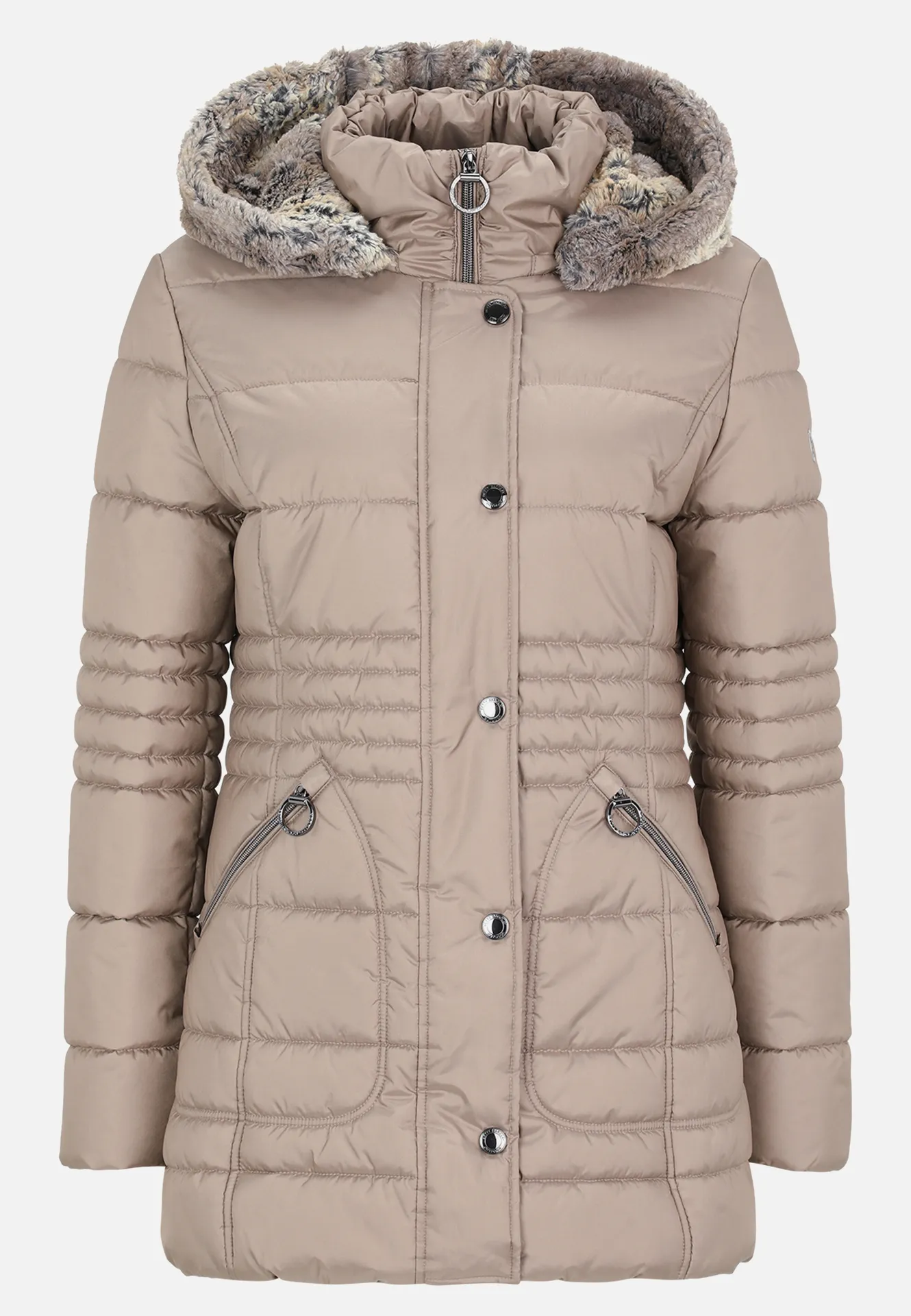 Outdoorjacke mit abnehmbarer Kapuze