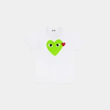 T-Shirt - White/ Green Heart T-Shirt - White/ Green Heart
