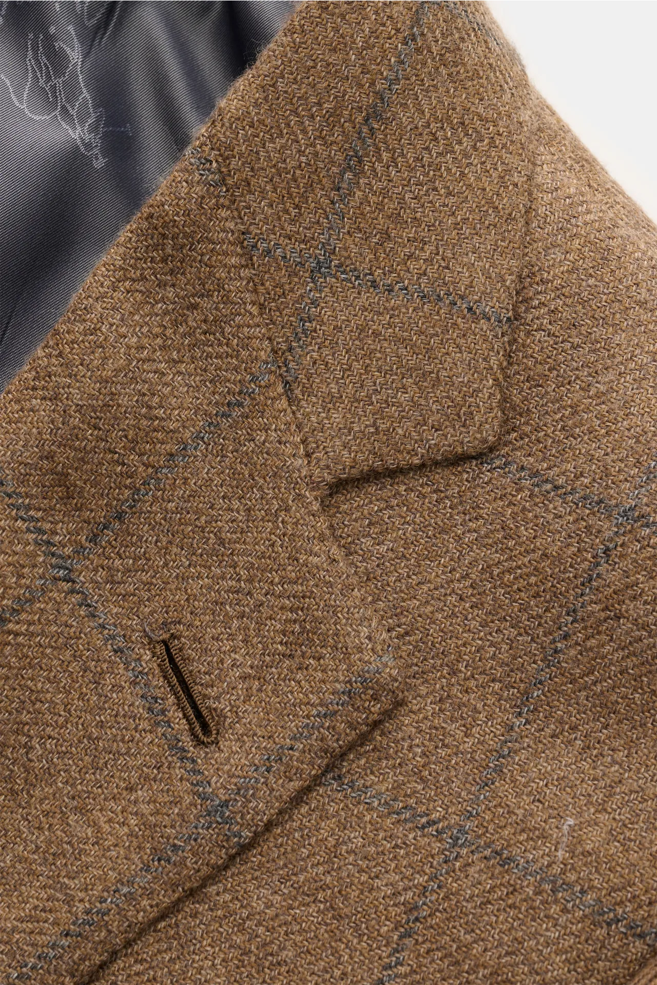 Brioni - Herren - Cashmere Sakko 'New Plume' braun/dunkelgrau kariert – Bild 5