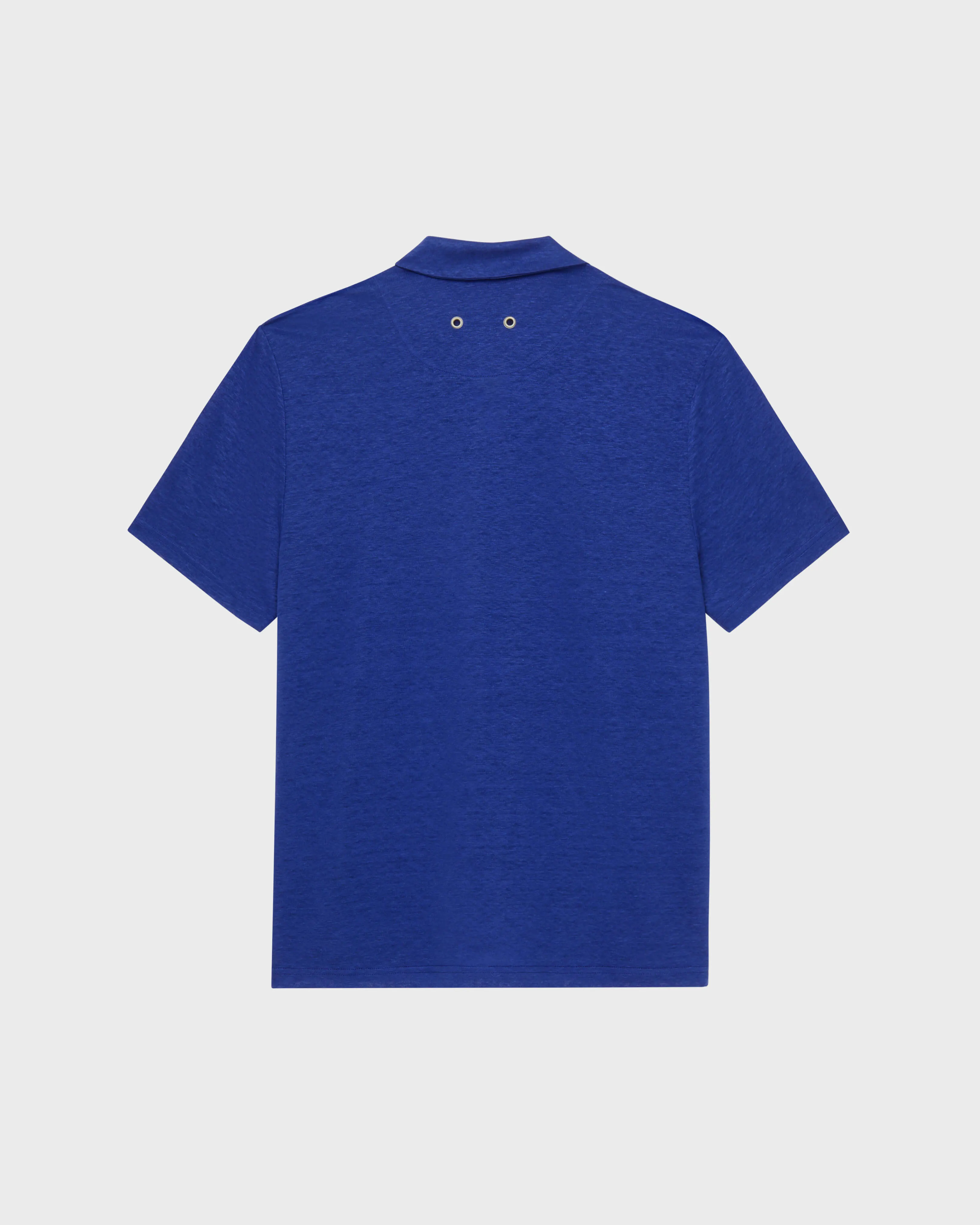 Vilebrequin - Einfarbiges Polohemd Aus Leinenjersey Für Herren - Polohemd - Pyramid - Blau - Größe S – Bild 2