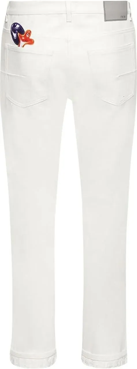 Christian Dior - Kennyscharf Patches Jeans - Größe 31 - weiß – Bild 2