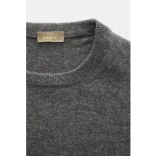 Cruciani - Herren - Cashmere Rundhalspullover dunkelgrau meliert