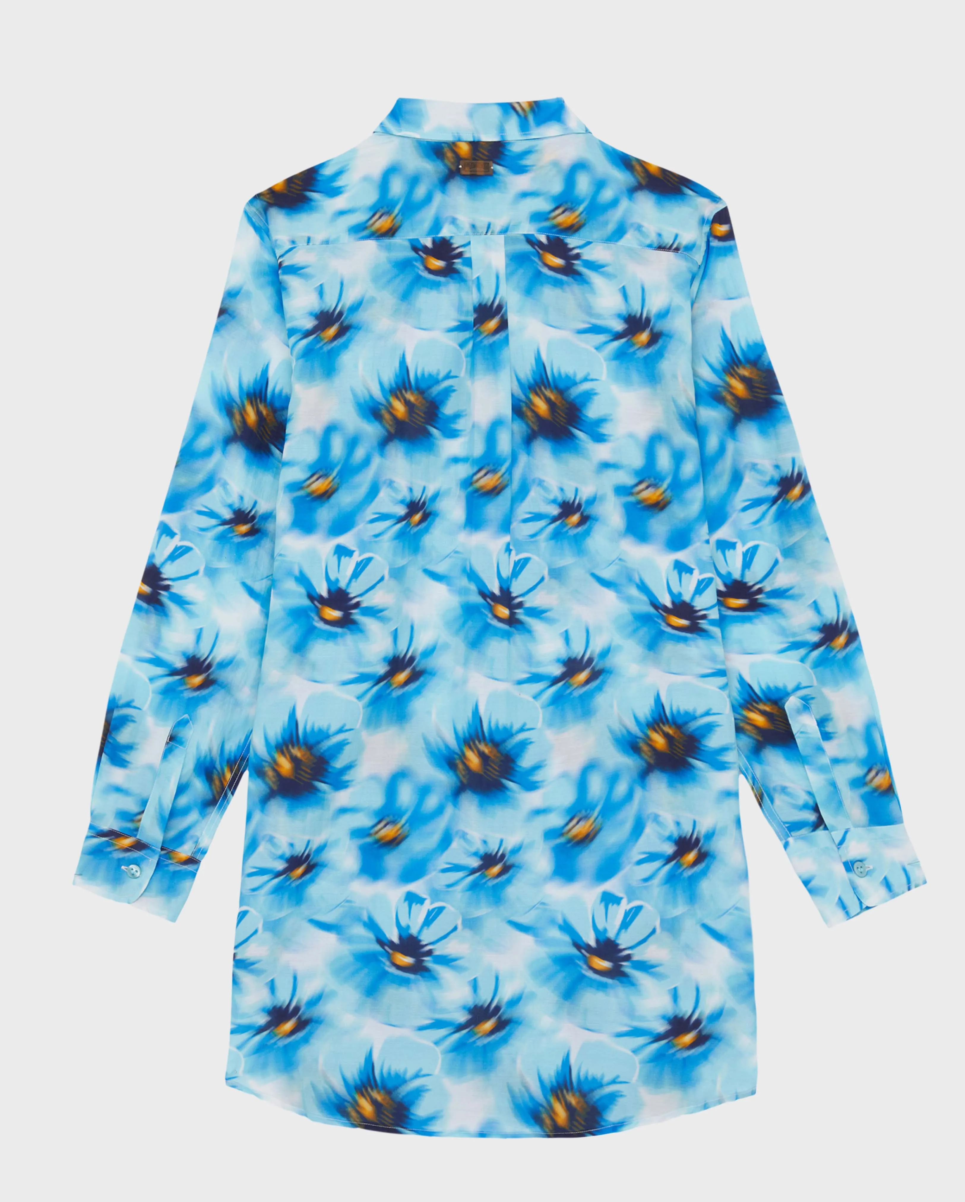 Vilebrequin - Poppies Hemdkleid Aus Baumwollvoile Für Damen - Kleid Im Hemd-stil - Fragance - Blau - Größe L – Bild 2