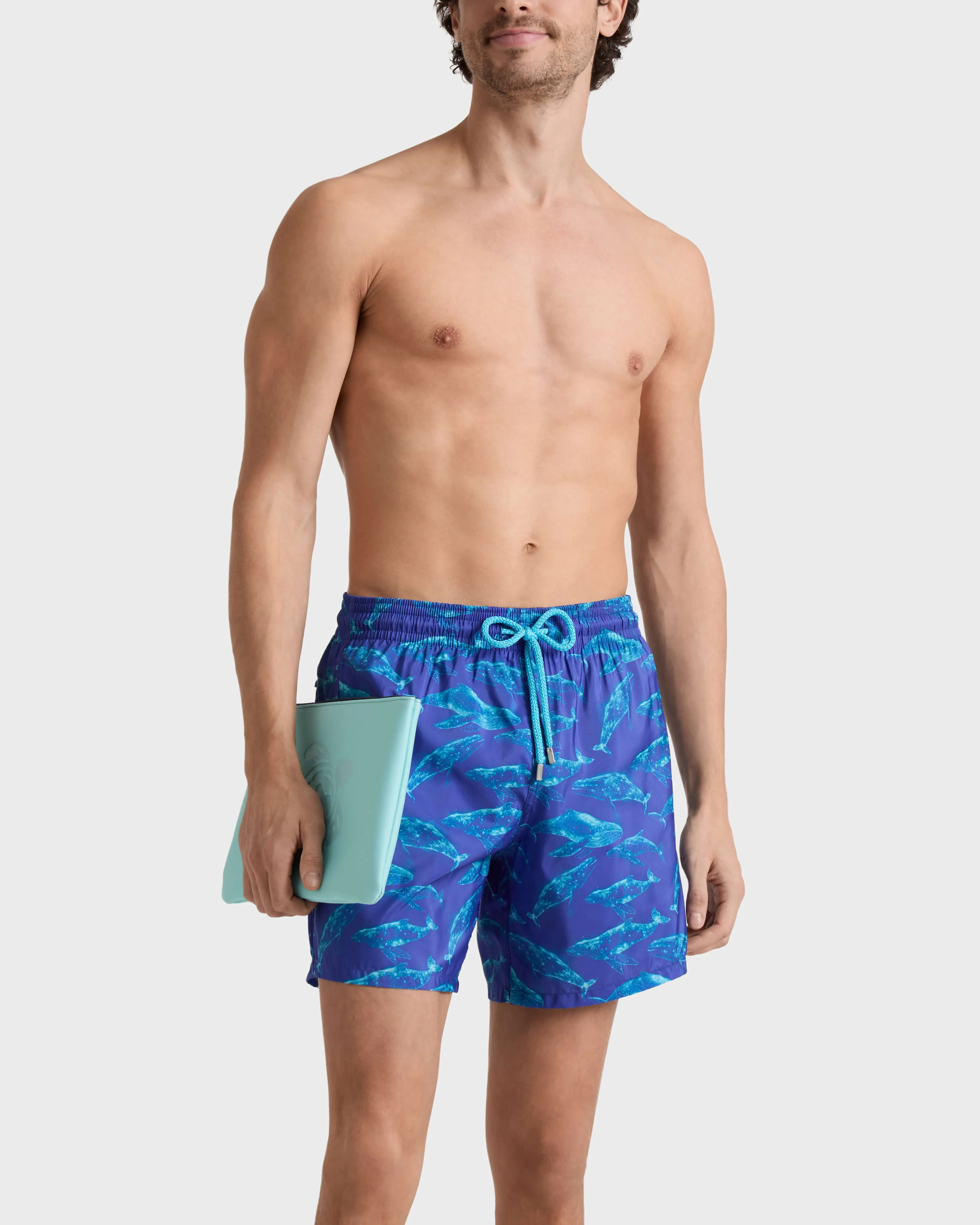Vilebrequin - Ultraleichte Und Verstaubare Sparkling Whales Badeshorts Für Herren - Bademode - Mahina - Blau - Größe XXXL – Bild 3