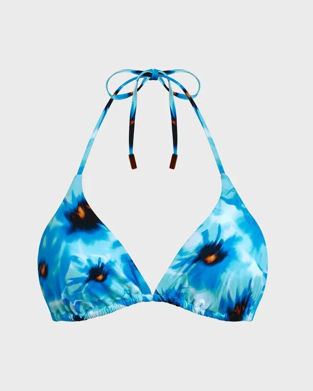 Vilebrequin - Poppies Triangel-bikinioberteil Für Damen - Bademode - Fleur - Blau - Größe S Vilebrequin - Poppies Triangel-bikinioberteil Für Damen - Bademode - Fleur - Blau - Größe S