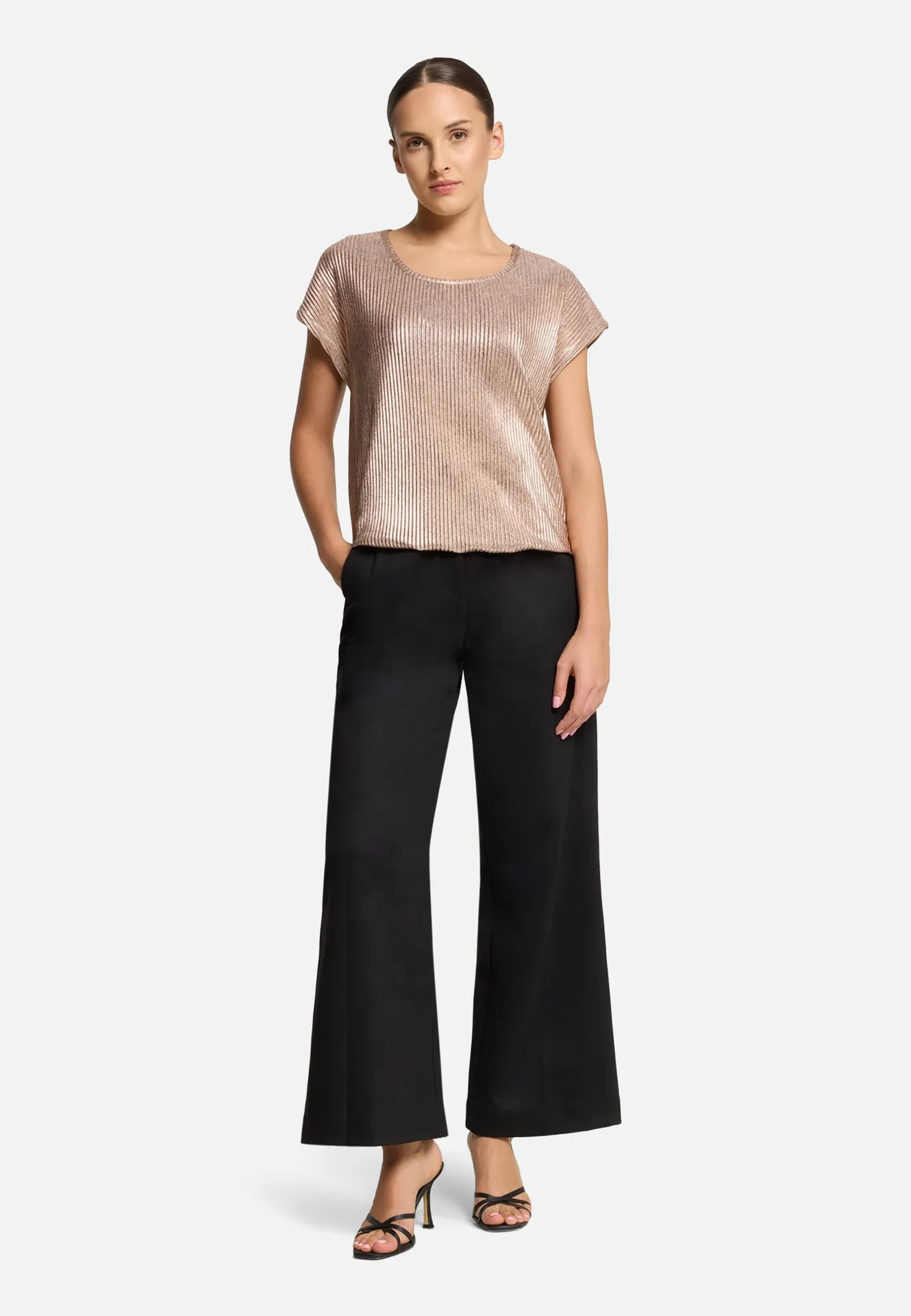 Casual-Shirt mit Glanzeffekt – Bild 2