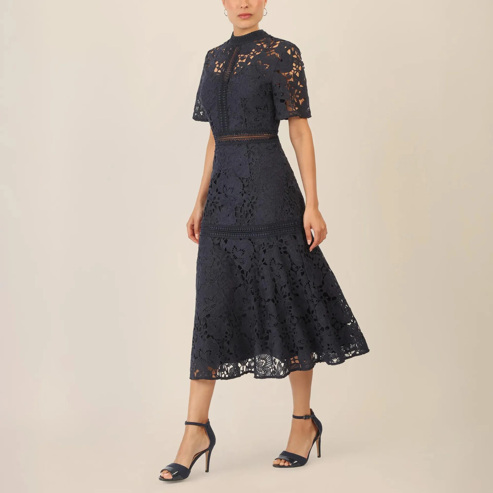 Apart - Midi Spitzenkleid - Größe 44 - blau – Bild 4