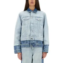 Stella McCartney - Denim Jacket With Contrasting Panel - Größe S - blau Stella McCartney - Denim Jacket With Contrasting Panel - Größe S - blau
