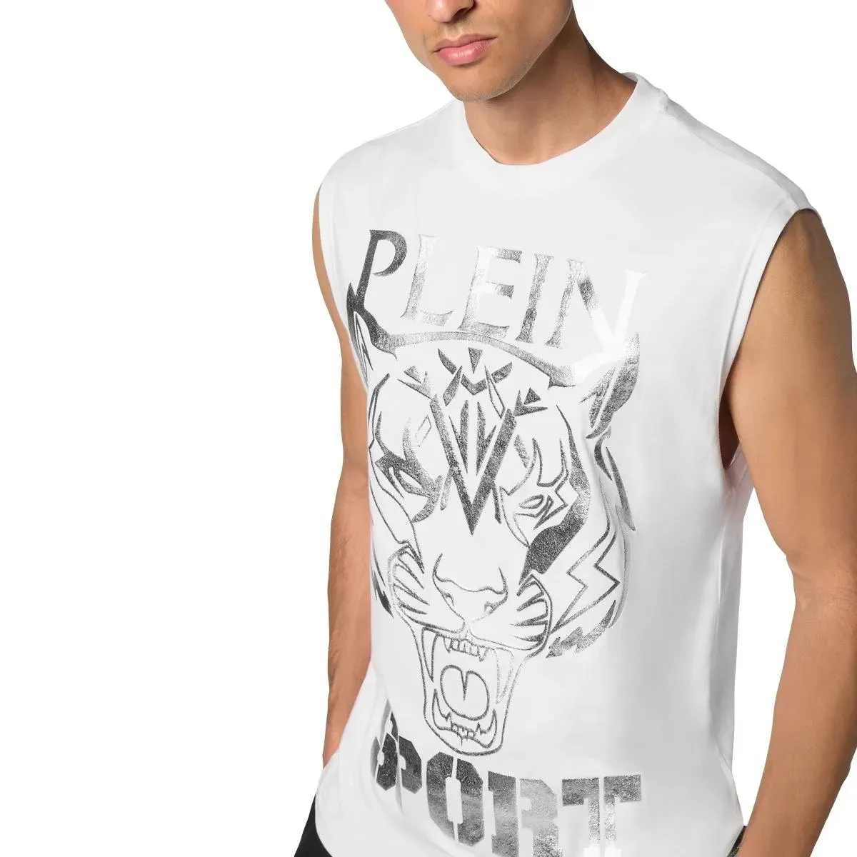 Plein Sport - Tanktop Tiger - Größe M - schwarz – Bild 2