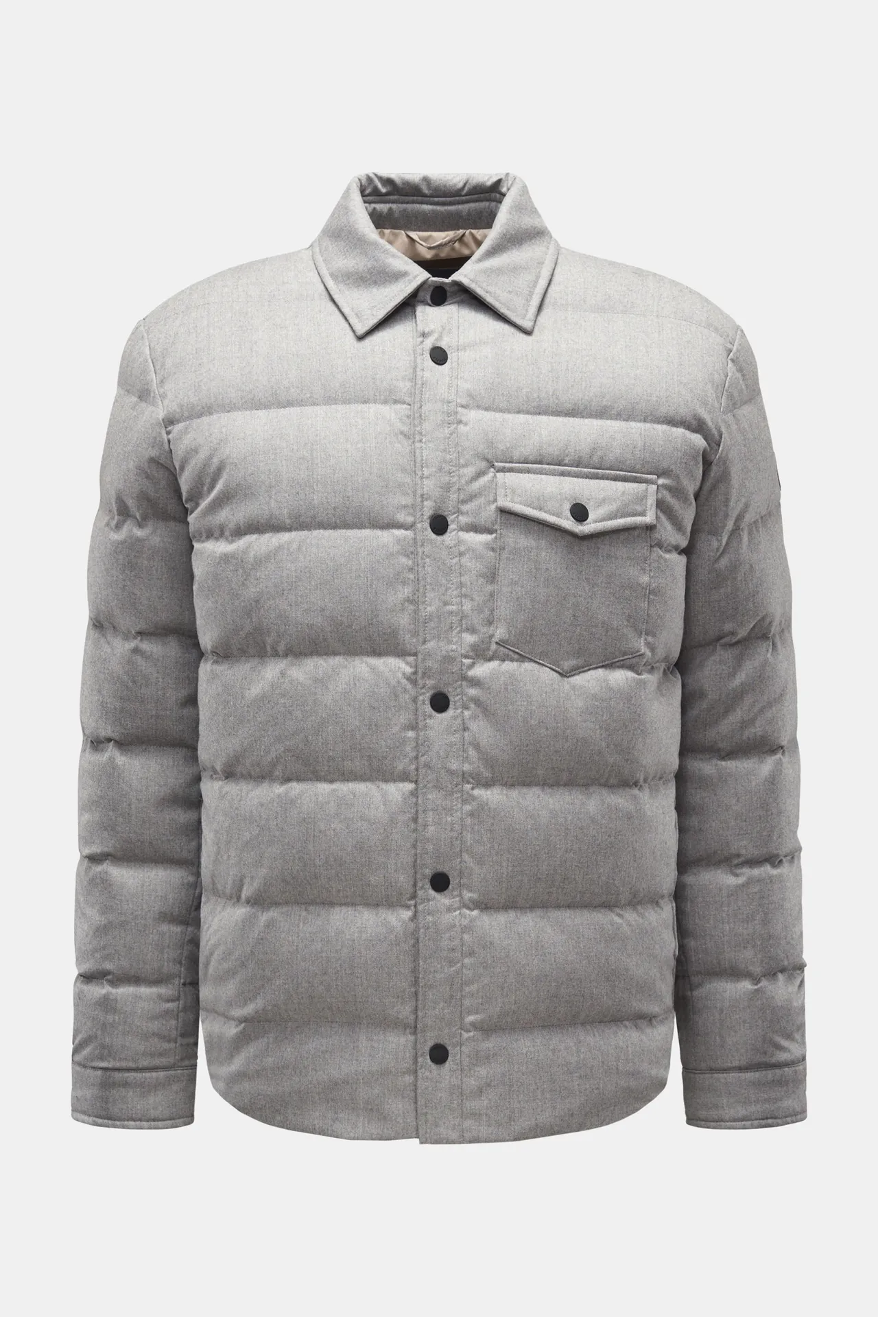 People of Shibuya - Herren - Daunen-Overshirt %27Aver%27 grau meliert People of Shibuya - Herren - Daunen-Overshirt %27Aver%27 grau meliert