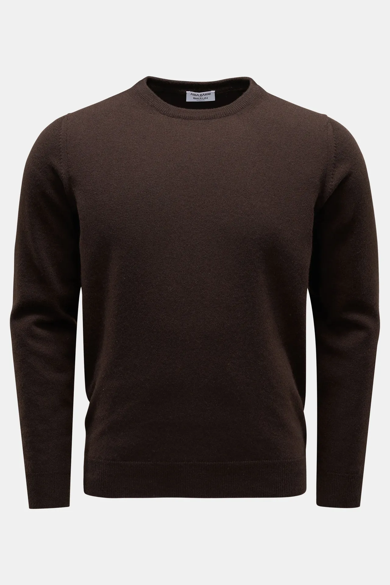 Aida Barni - Herren - Cashmere Rundhalspullover dunkelbraun Aida Barni - Herren - Cashmere Rundhalspullover dunkelbraun