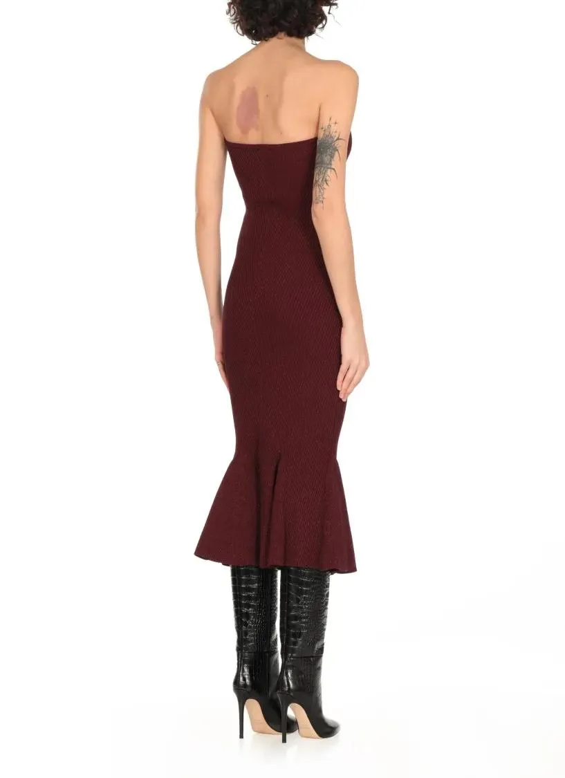 Retrofete - Bordeaux Blerina Dress - Größe S - rot – Bild 2