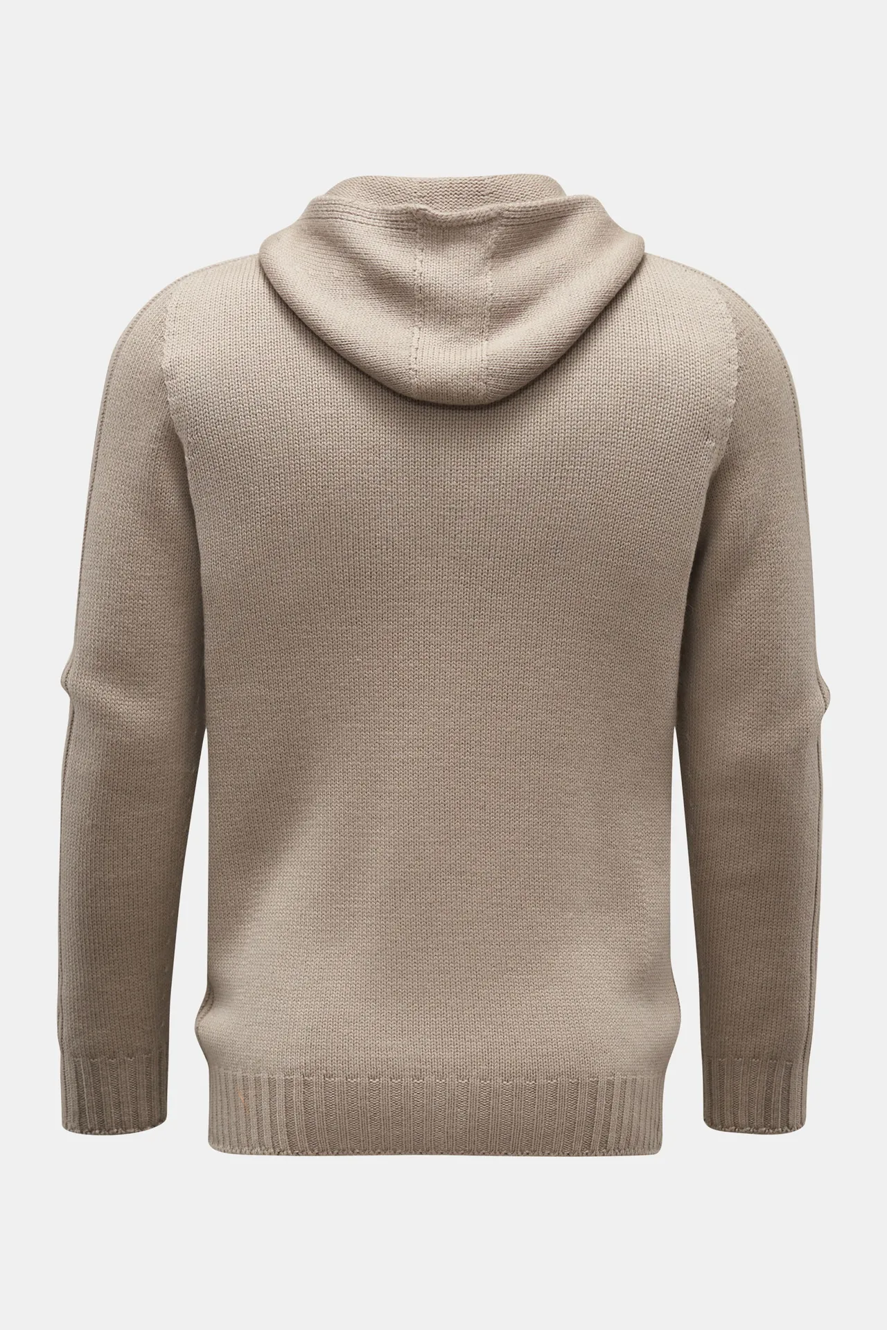 04651/ A trip in a bag - Herren - Strickjacke 'Foggy Full Zip' taupe – Bild 3