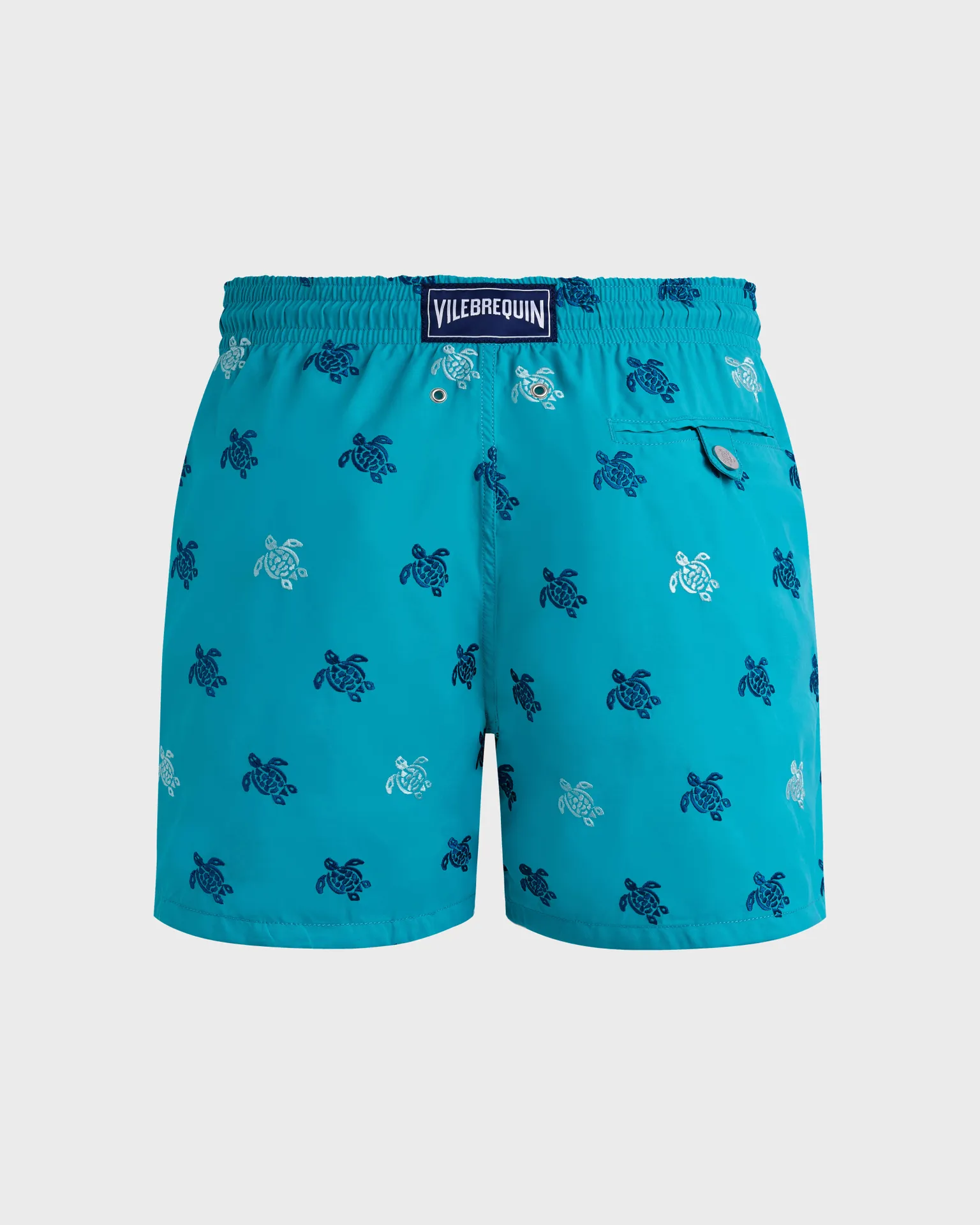 Vilebrequin - Micro Ronde Des Tortues Diagonale Badeshorts Mit Stickerei Für Herren – Limitierte Serie - Bademode - Mistral - Grün - Größe XXL – Bild 2