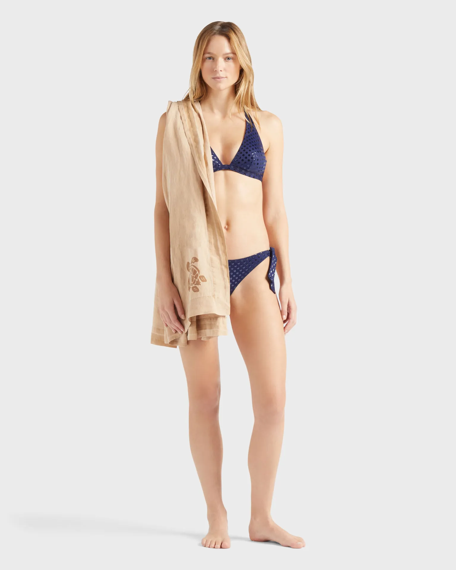 Vilebrequin - Relief Sparkling Neckholder-bikinioberteil Für Damen - Bademode - Fleche - Blau - Größe M – Bild 4