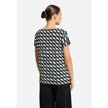 Printshirt mit Wasserfallausschnitt Printshirt mit Wasserfallausschnitt