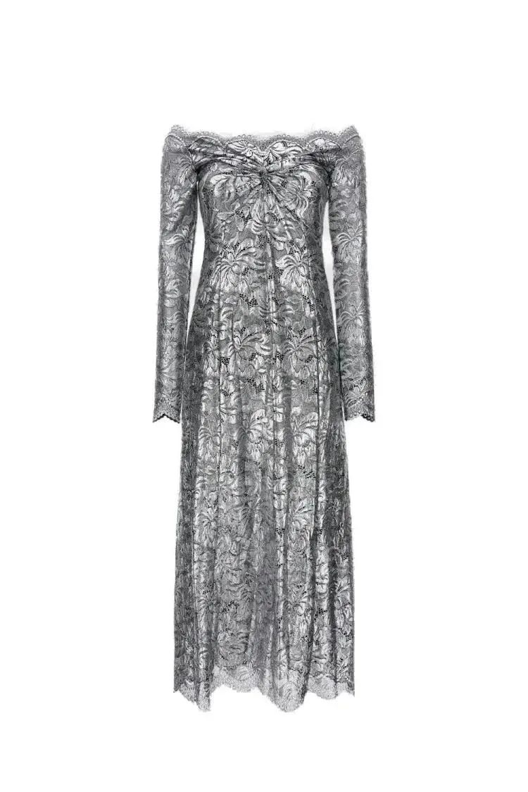 Paco Rabanne - Fitted Grey Lace Dress - Größe 40 - grau Paco Rabanne - Fitted Grey Lace Dress - Größe 40 - grau