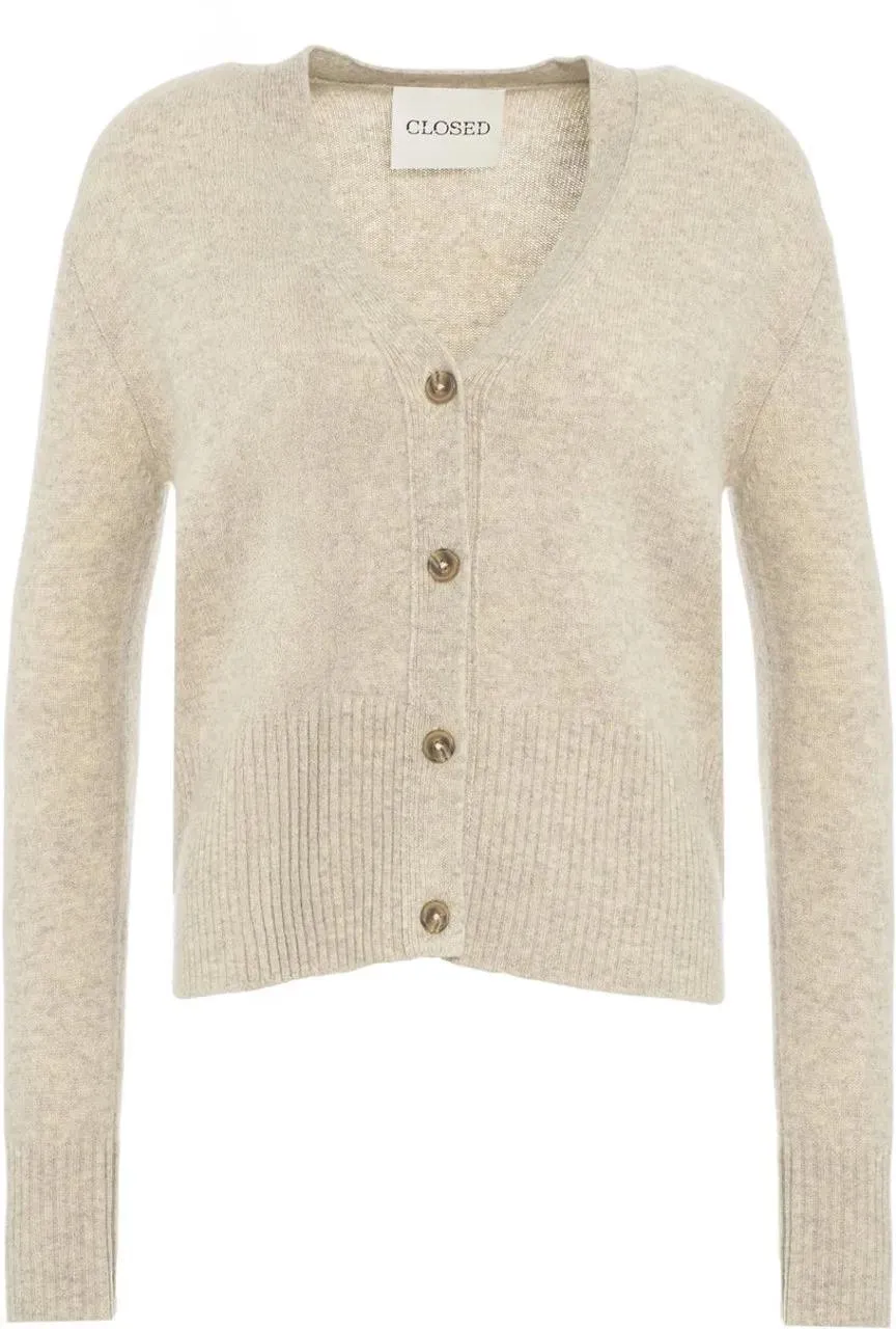 Closed - Cardigan with V-neck - Größe XS - beige Closed - Cardigan with V-neck - Größe XS - beige
