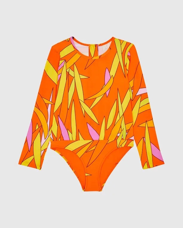 Vilebrequin - Madrague Rashguard-badeanzug Mit Reißverschluss Für Mädchen - Rashguard - Galaxy - Orange - Größe 10 Vilebrequin - Madrague Rashguard-badeanzug Mit Reißverschluss Für Mädchen - Rashguard - Galaxy - Orange - Größe 10