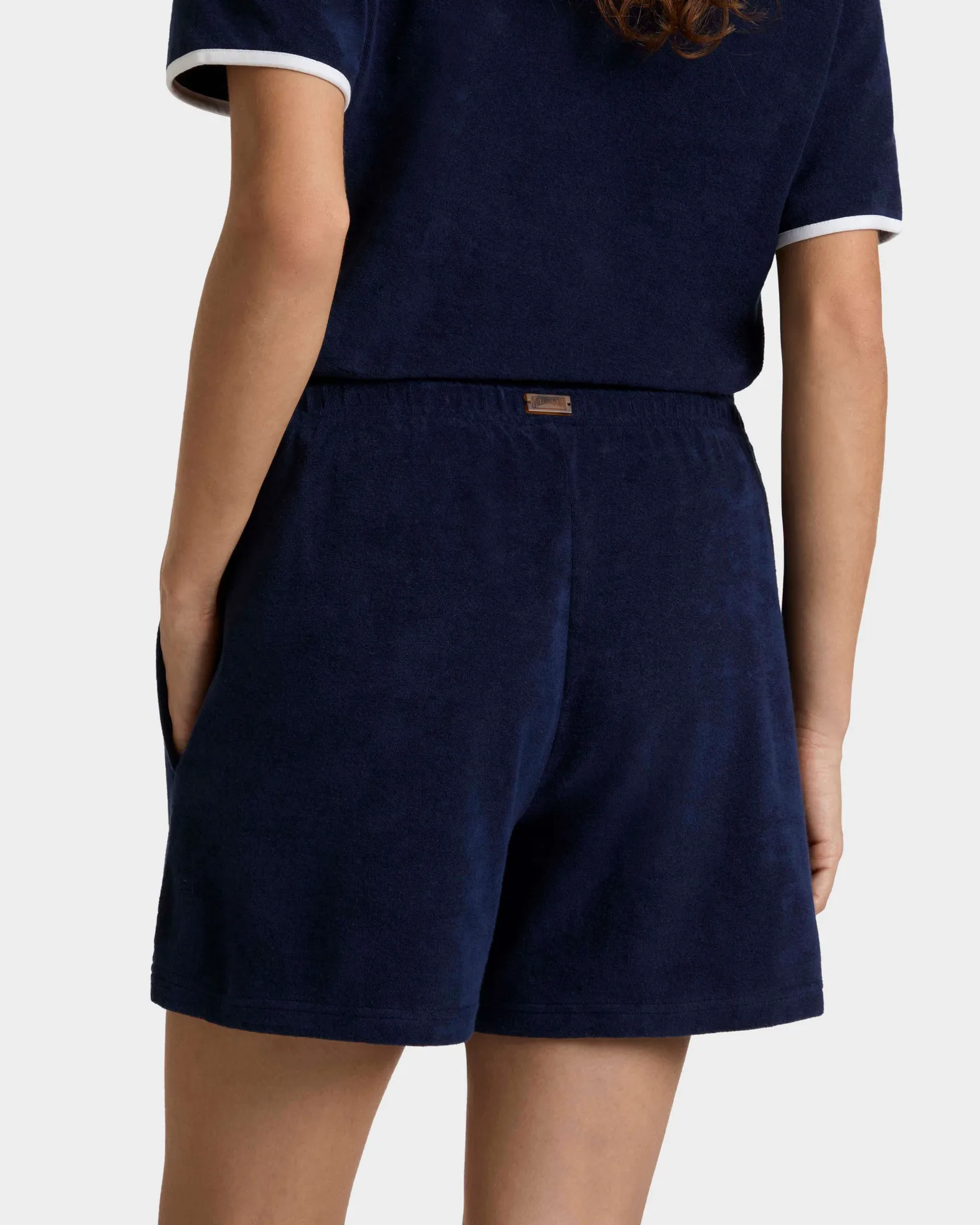 Vilebrequin - Solid Frottee-shorts Für Damen - Shorty - Liona - Blau - Größe M – Bild 4