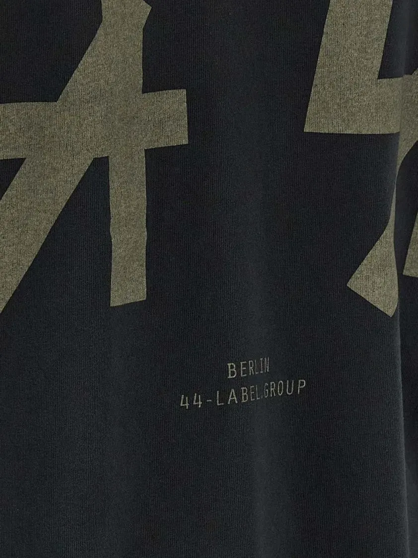 44 Label Group - Double Sleeve' T-Shirt - Größe XL - schwarz – Bild 2