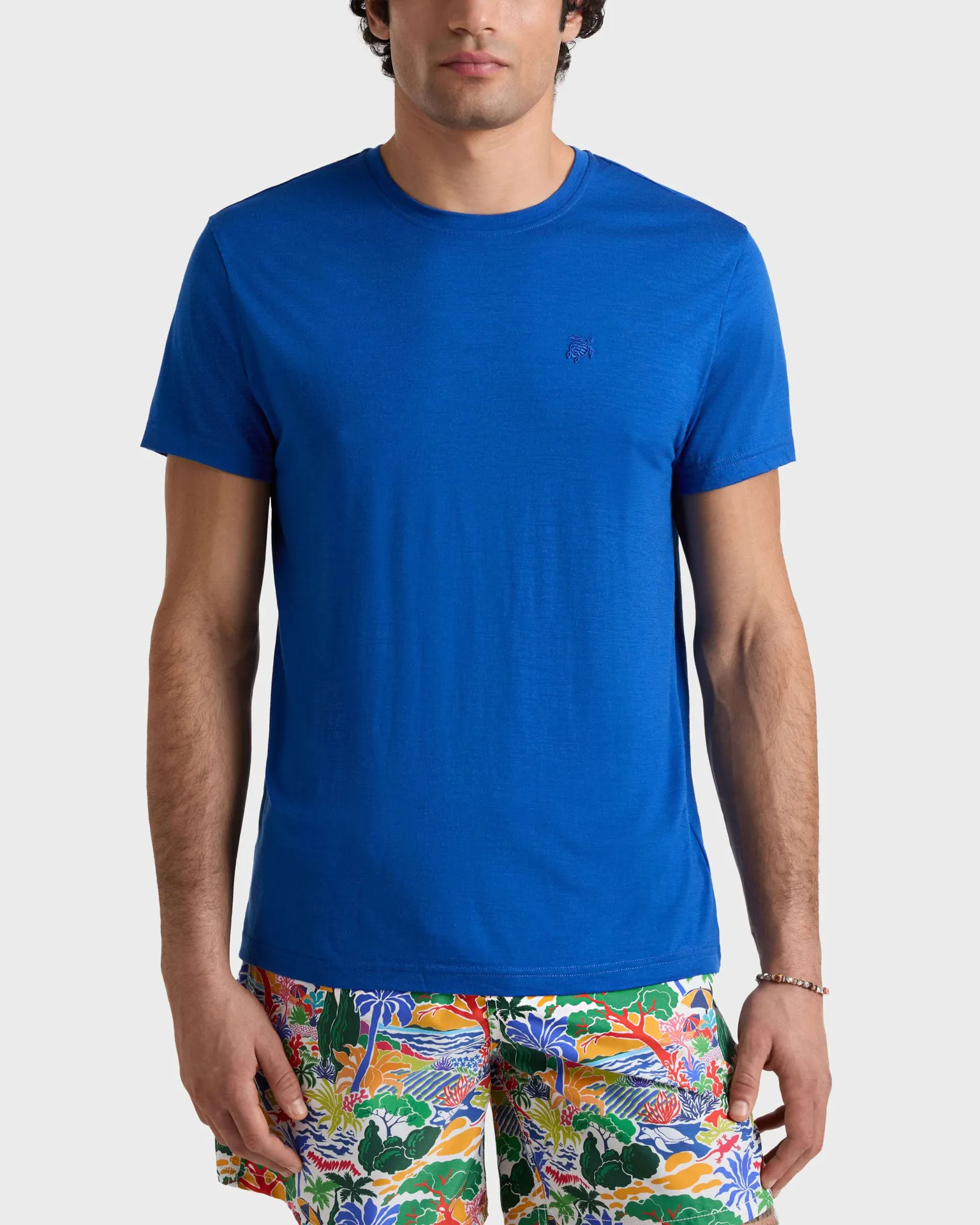 Vilebrequin - Solid Woll-t-shirt Für Herren - T-shirt - Thom - Blau - Größe M – Bild 3