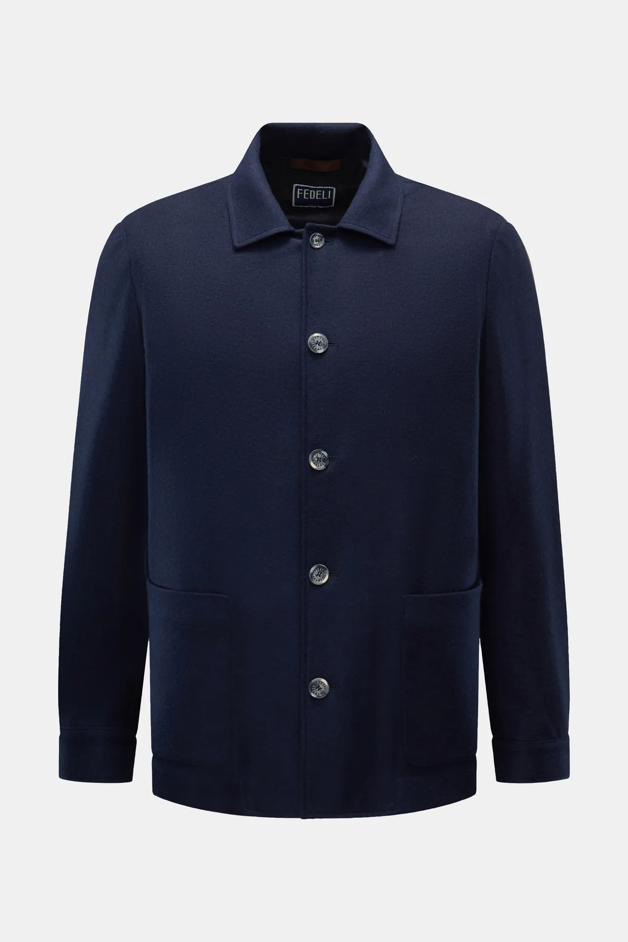 Fedeli - Herren - Cashmere Flanell-Jacke %27Oxford%27 navy Fedeli - Herren - Cashmere Flanell-Jacke %27Oxford%27 navy