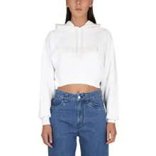 Sunnei - Cropped Hoodie With Drawstring - Größe M - weiß Sunnei - Cropped Hoodie With Drawstring - Größe M - weiß