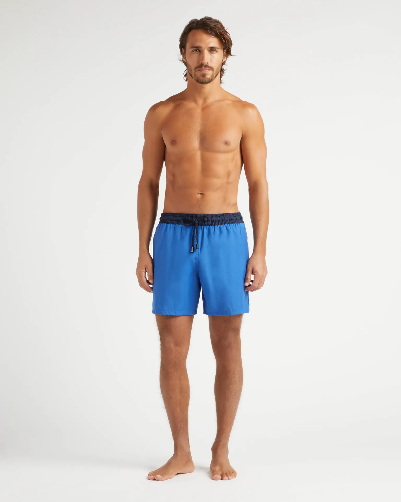 Vilebrequin - Zweifarbige Badeshorts Aus Merinowolle Für Herren - Bademode - Magnus - Blau - Größe S – Bild 3