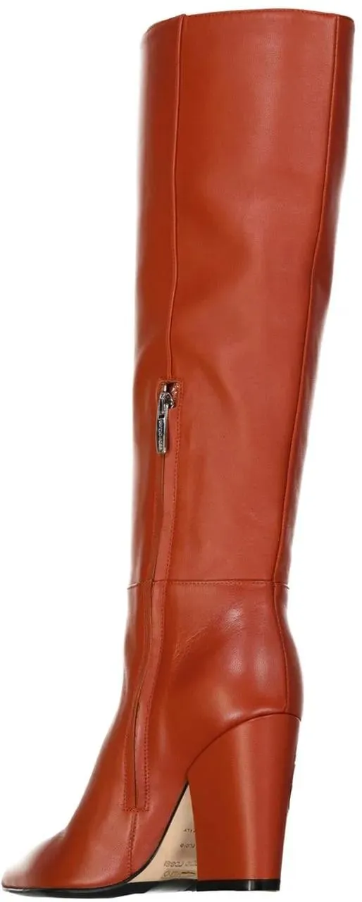 sergio rossi - SERGIO ROSSI Leather Heel Boots - Größe 35 - orange – Bild 2