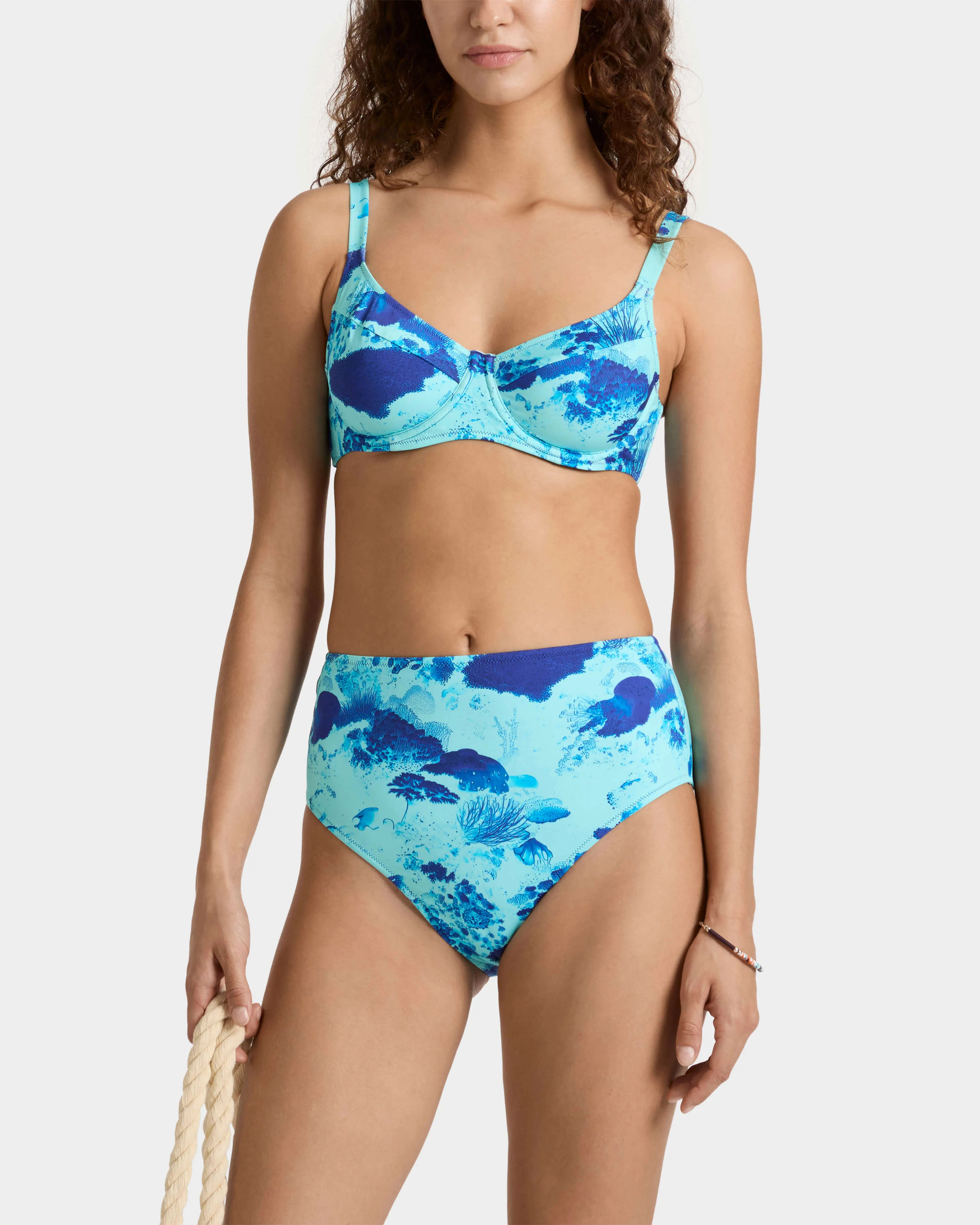 Vilebrequin - Coral Reef Bikinioberteil Mit Bügel Für Damen - Bademode - Leona - Blau - Größe L – Bild 2