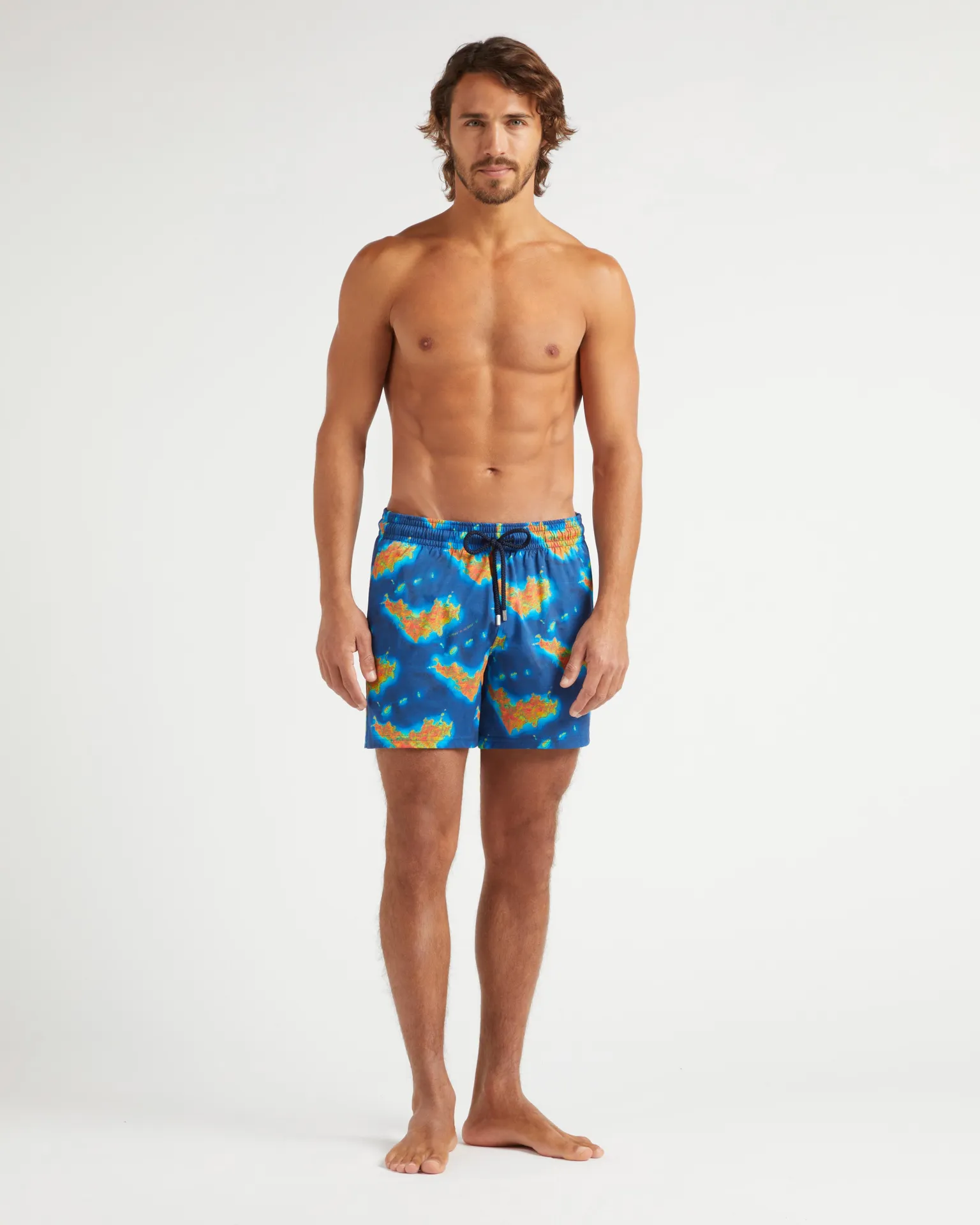 Vilebrequin - Kurze Bathymétrie Des Oceans Saint Barthélemy Stretch-badeshorts Für Herren - Bademode - Monrise - Blau - Größe XXL – Bild 3