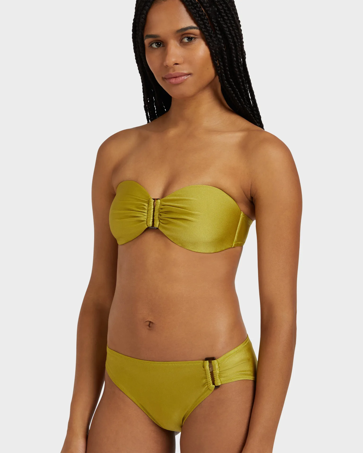 Vilebrequin - Shiny Stretch Solid Bandeau-bikinioberteil Für Damen - Bademode - Lune - Grün - Größe XL – Bild 6