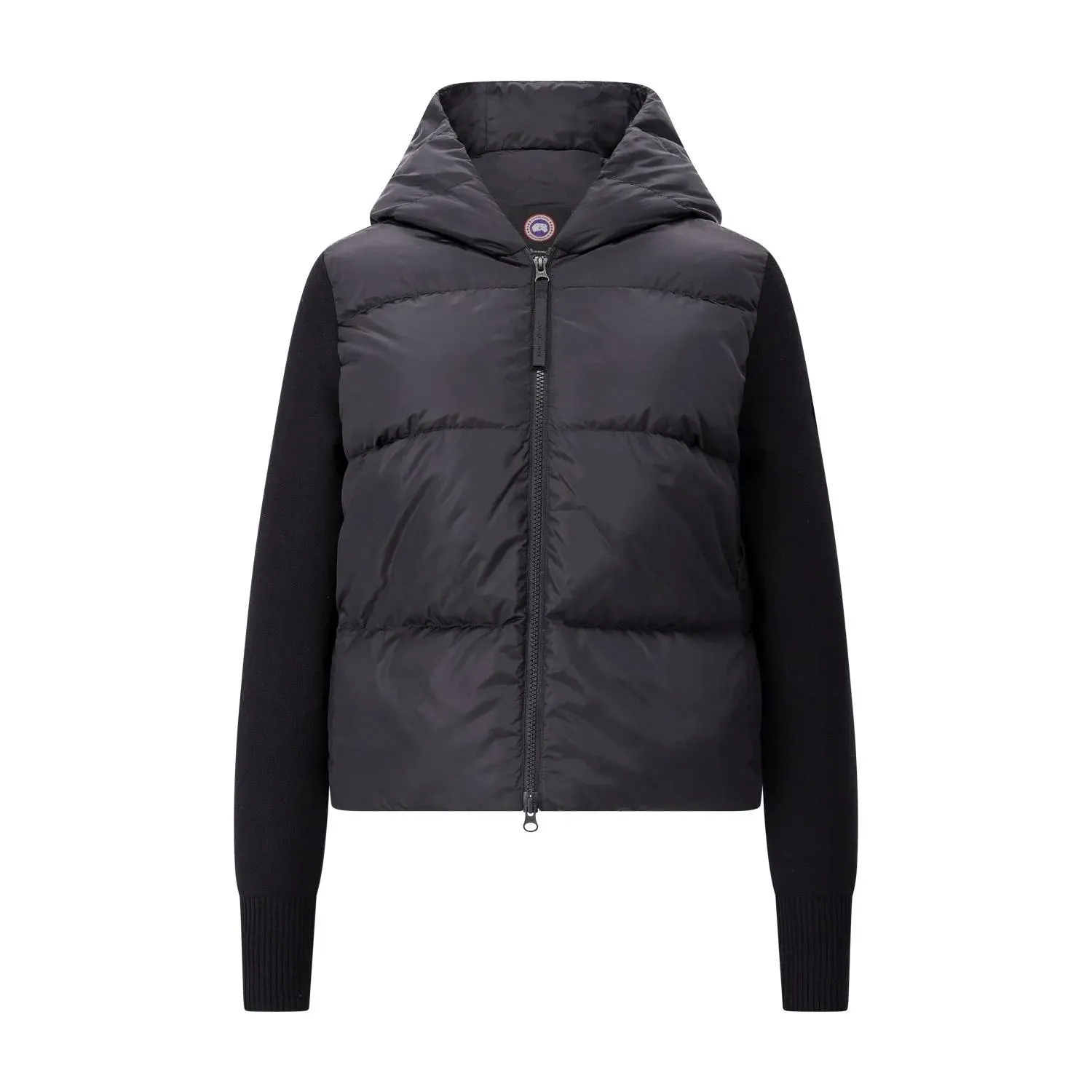 Canada Goose - Steppjacke HyBridge mit Stoffärmeln - Größe S - schwarz Canada Goose - Steppjacke HyBridge mit Stoffärmeln - Größe S - schwarz