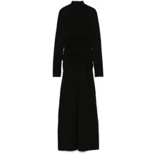 BITE STUDIOS - Black Viscose Dress With Ruffled Accents - Größe S - schwarz BITE STUDIOS - Black Viscose Dress With Ruffled Accents - Größe S - schwarz