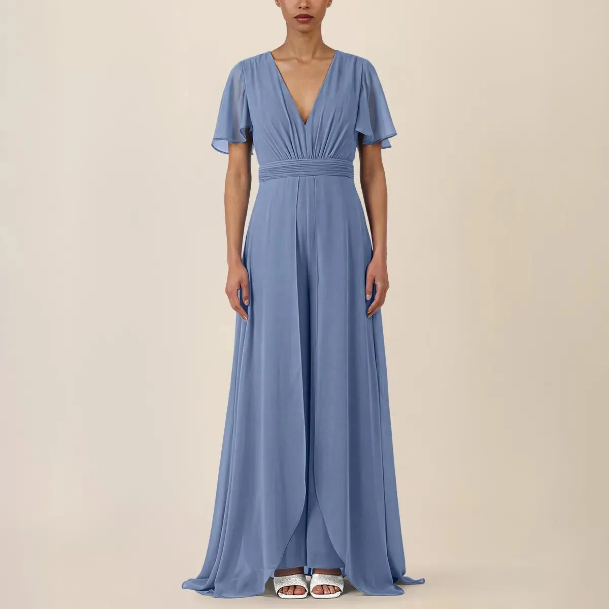 Apart - Chiffonoverall - Größe 46 - blau – Bild 4