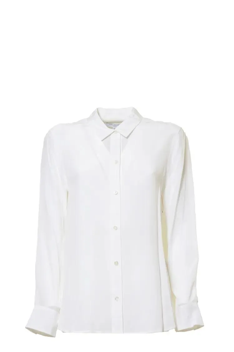 Equipment - Leema Silk Blouse - White - Größe L - weiß Equipment - Leema Silk Blouse - White - Größe L - weiß