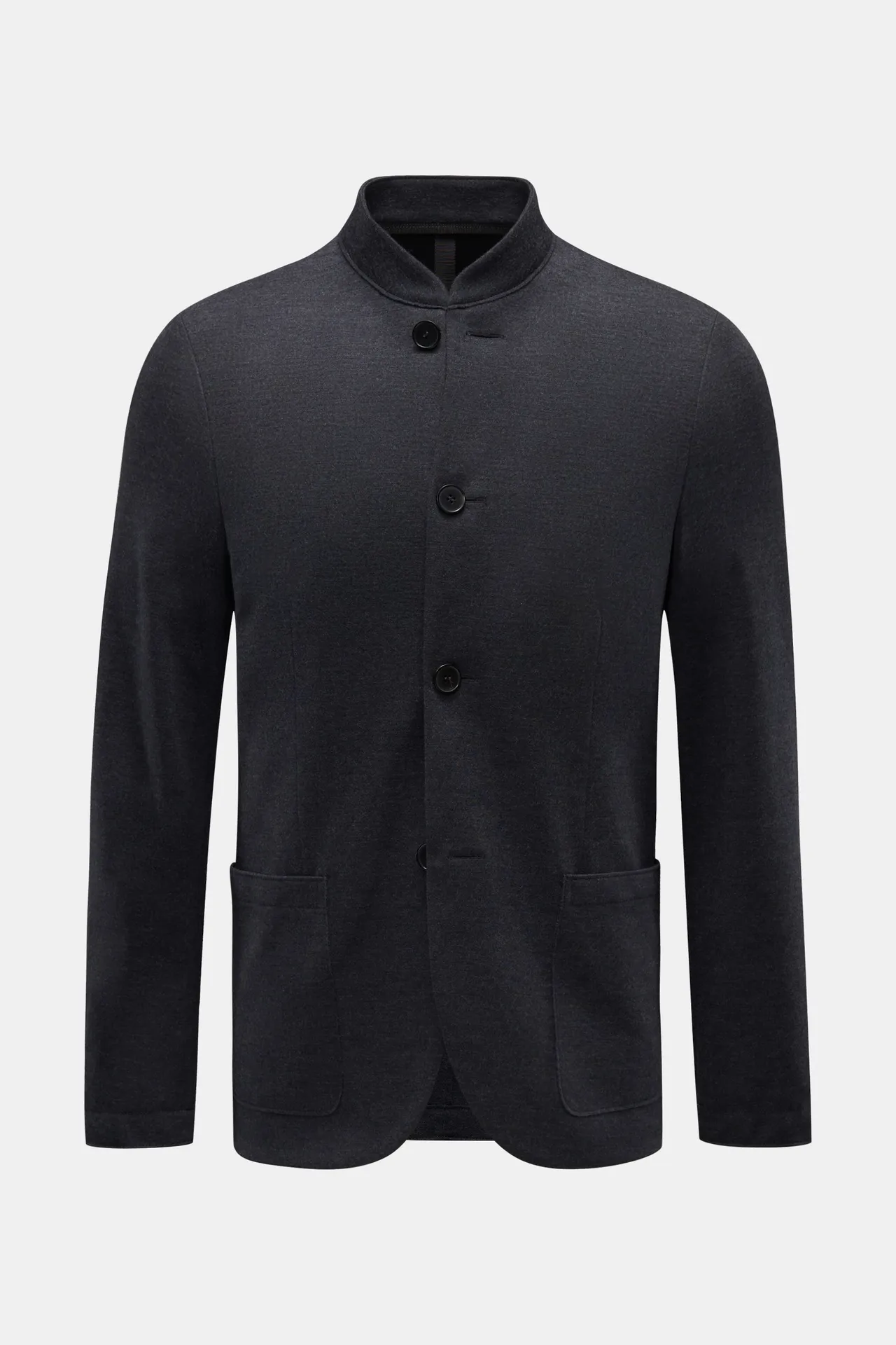 Harris Wharf London - Herren - Merino Blazer %27Nehru Jacket%27 anthrazit Harris Wharf London - Herren - Merino Blazer %27Nehru Jacket%27 anthrazit