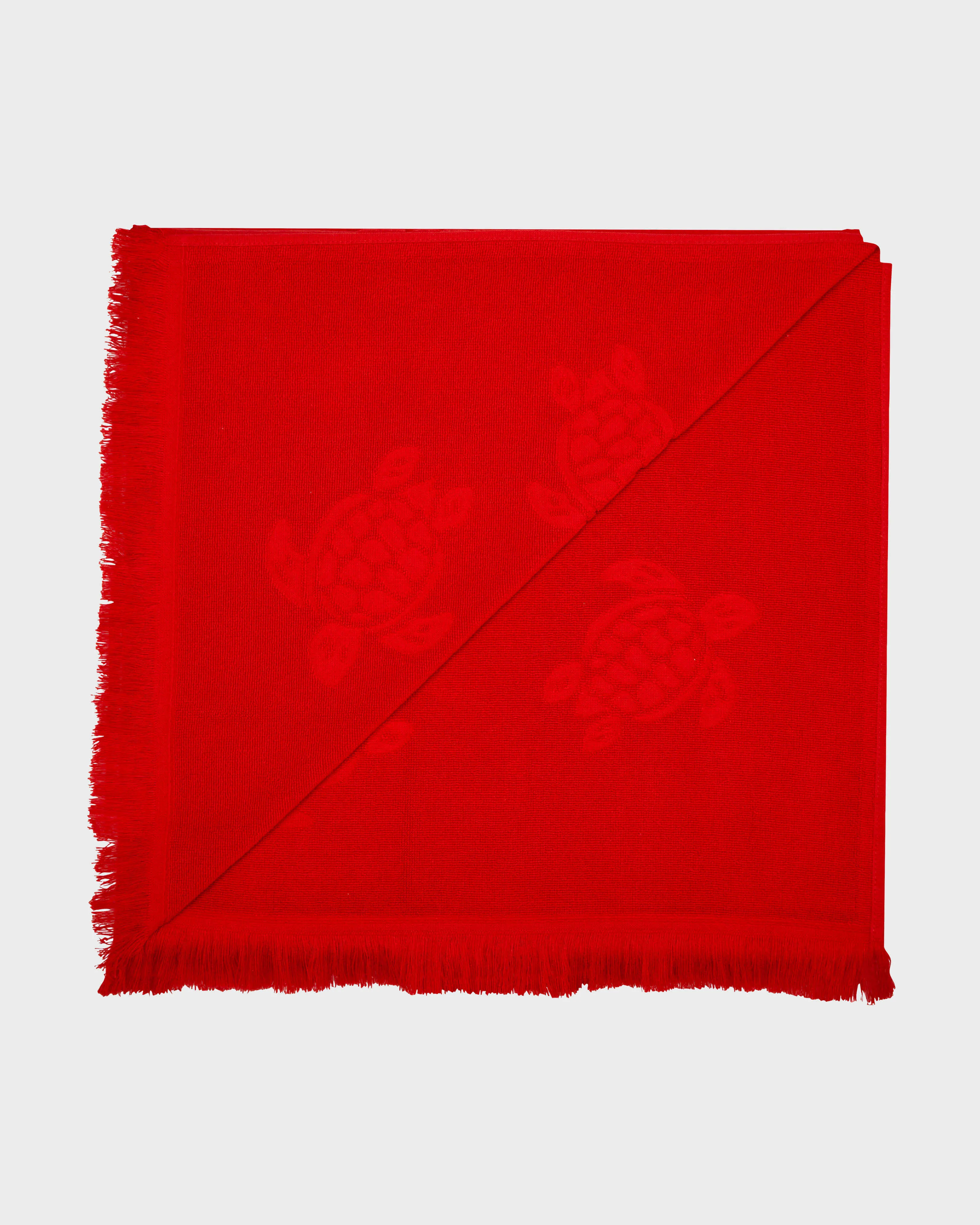 Vilebrequin - Strandtuch Aus Bio-baumwolle Schildkröten-jacquard - Strandtuch - Santah - Rot - Größe OSFA – Bild 2