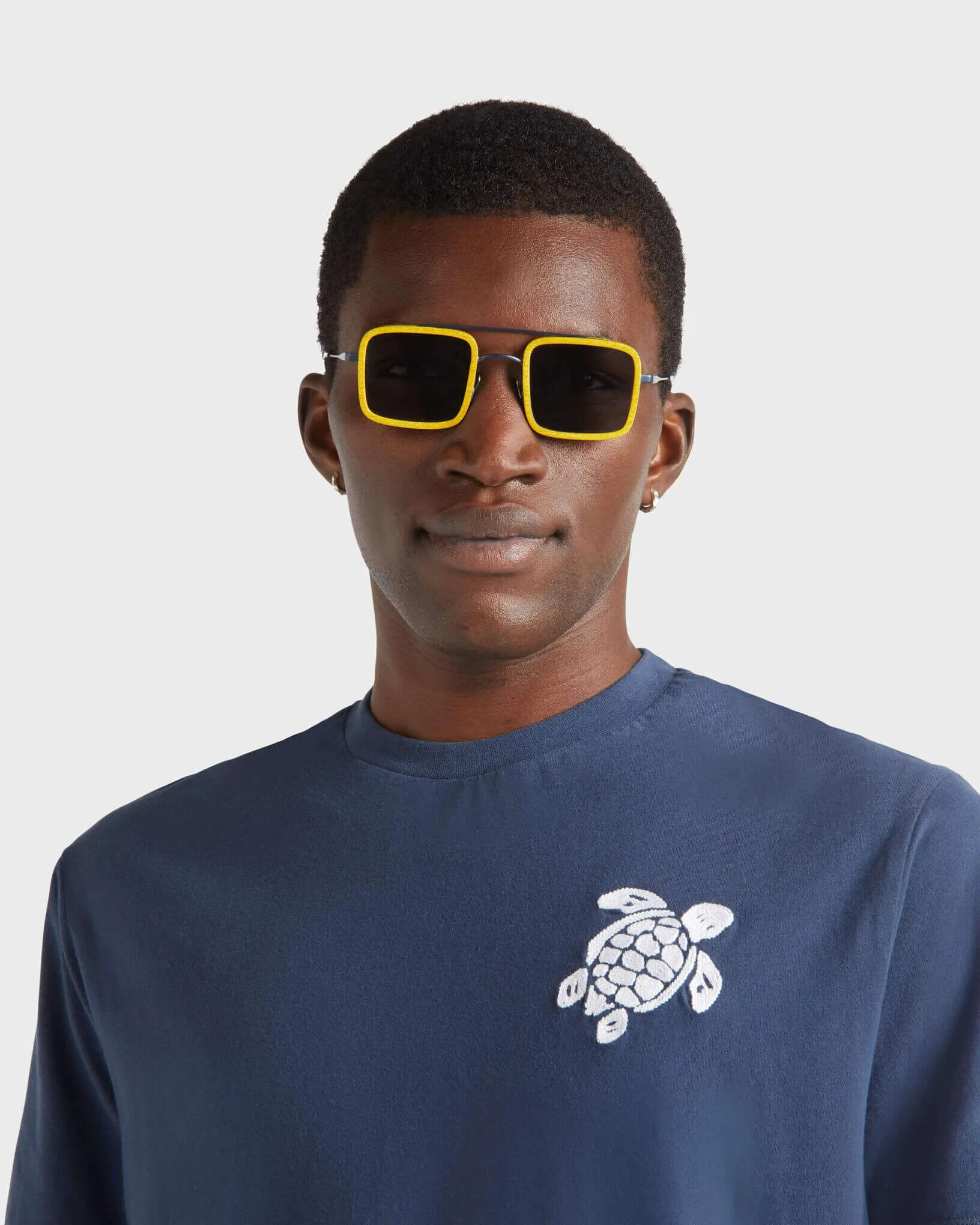 Vilebrequin - T-shirt Aus Bio-baumwolle Mit Aufgestickter, Großer Schildkröte Für Herren - T-shirt - Partisol - Blau - Größe XL – Bild 6