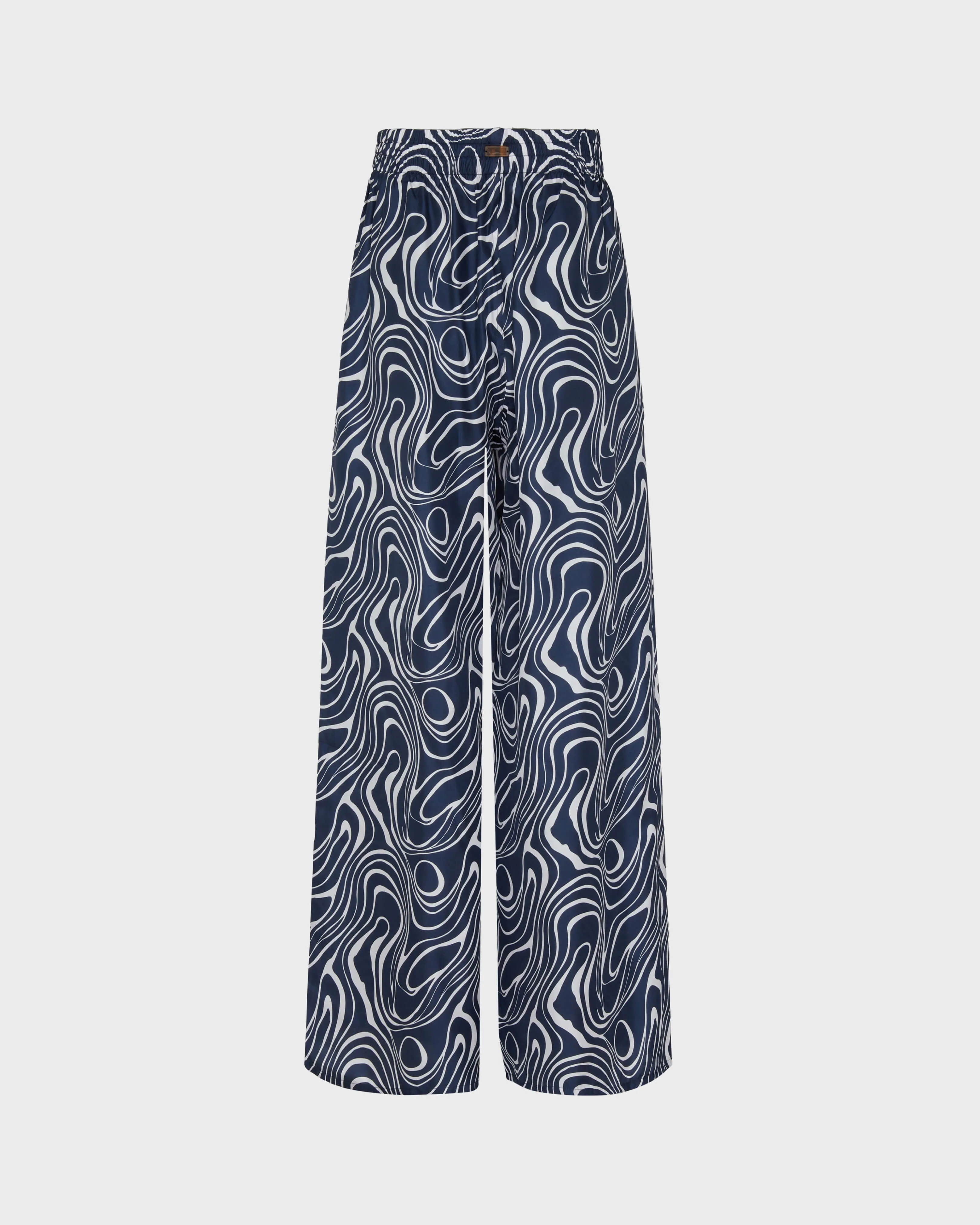 Vilebrequin - Waves Seidenhose Mit Weitem Bein Für Damen - Hose - Line - Blau - Größe L – Bild 2