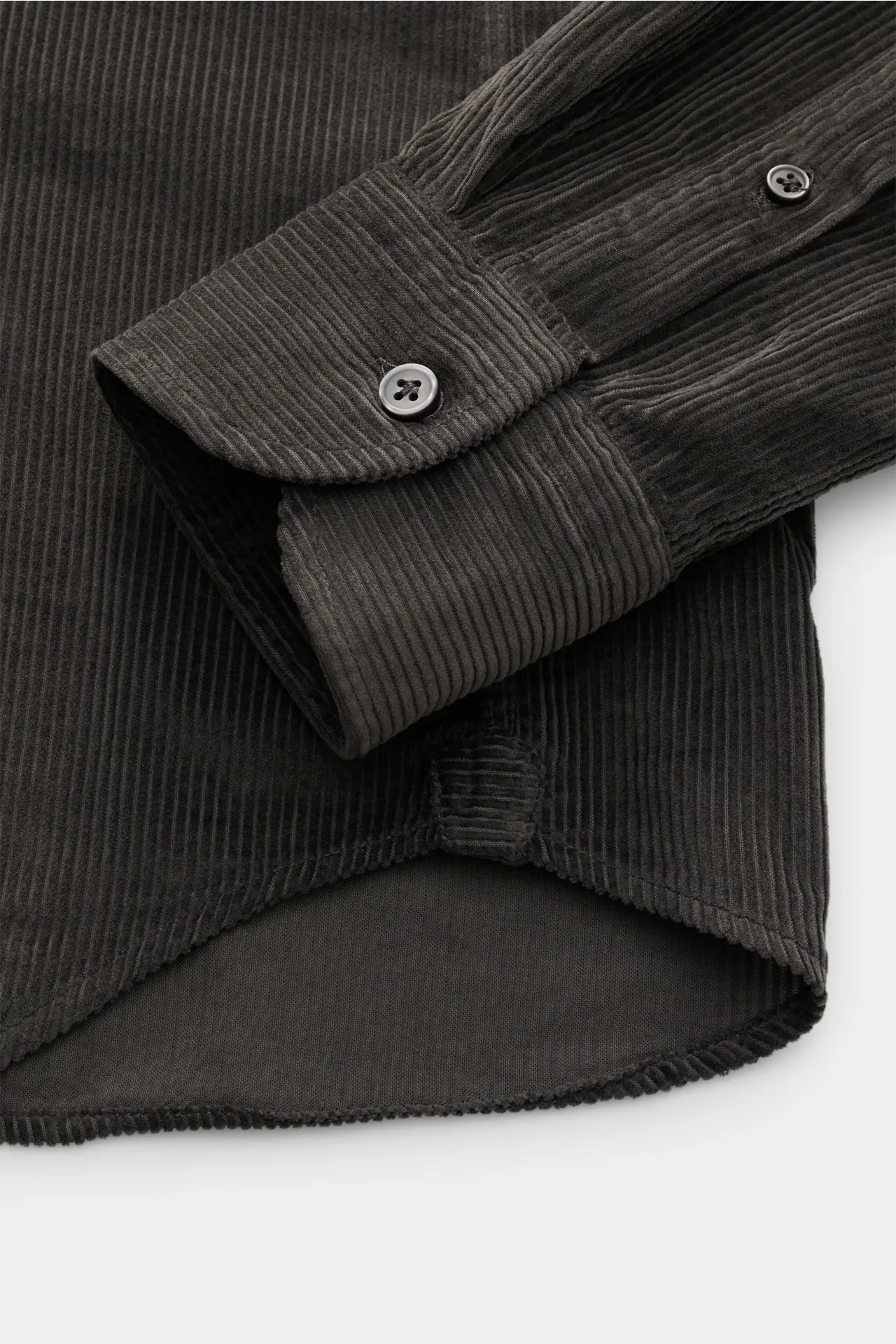 Sonrisa - Herren - Cordhemd Haifisch-Kragen dunkelgrau – Bild 3