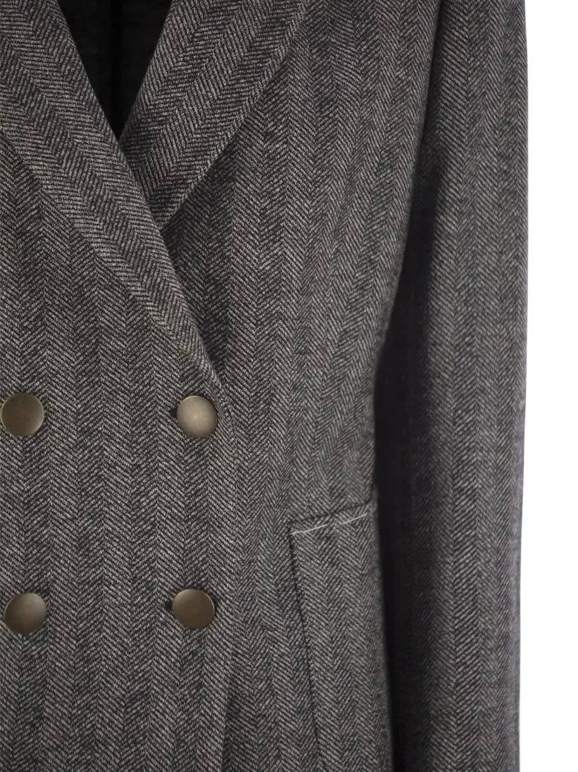 Saulina - Assunta - Double-Breasted Jacket - Größe 46 - grau – Bild 2