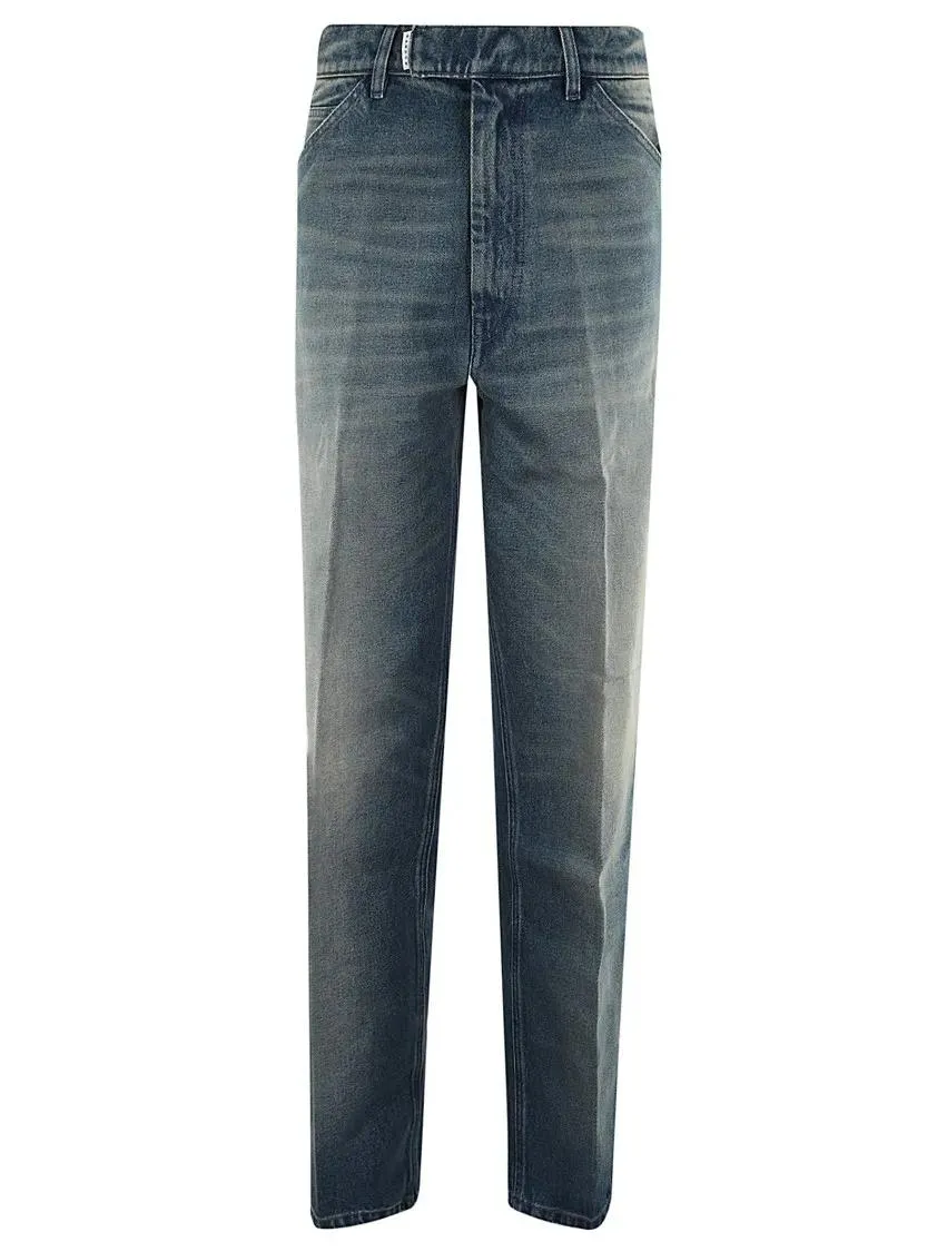RANDOM IDENTITIES - Distressed Straight-Leg Jeans - Größe 28 - blau RANDOM IDENTITIES - Distressed Straight-Leg Jeans - Größe 28 - blau