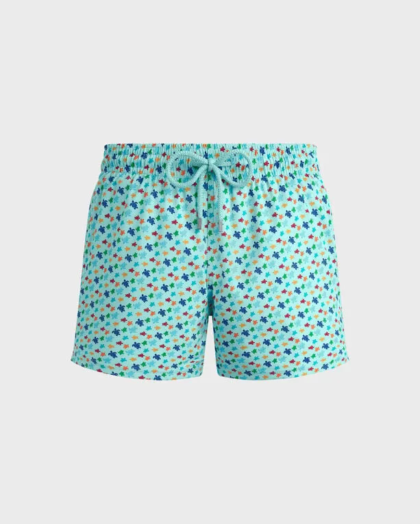 Vilebrequin - Kurze Micro Ronde Des Tortues Rainbow Stretch-badeshorts Für Herren - Bademode - Monrise - Blau - Größe XS Vilebrequin - Kurze Micro Ronde Des Tortues Rainbow Stretch-badeshorts Für Herren - Bademode - Monrise - Blau - Größe XS