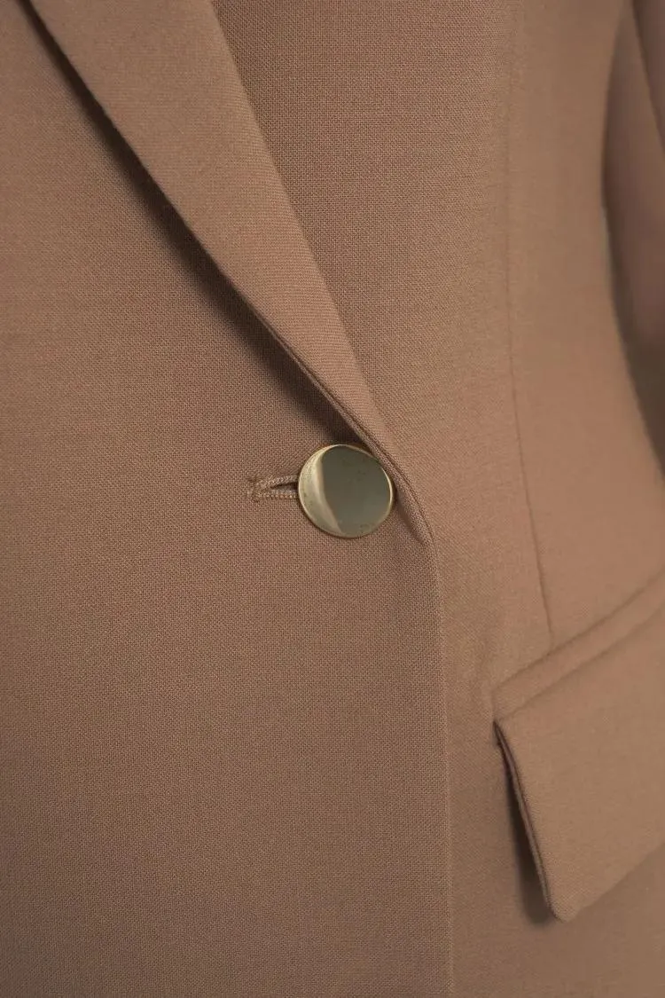 Semi Couture - Double-Breasted Blazer With Gold Buttons - Größe 48 - braun – Bild 3