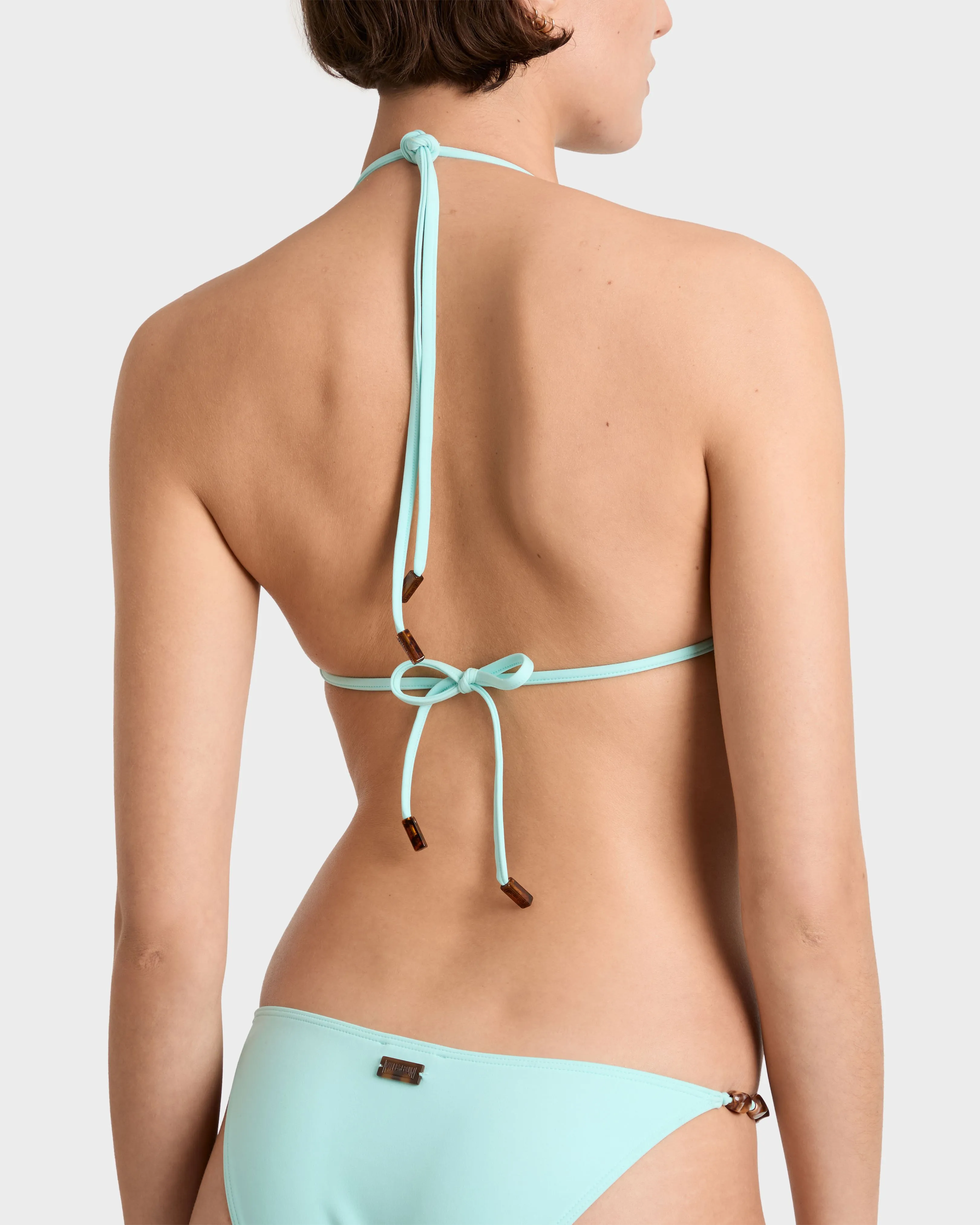 Vilebrequin - Solid Neckholder-bikinioberteil Mit Perlen Für Damen - Bademode - Flette - Blau - Größe S – Bild 4