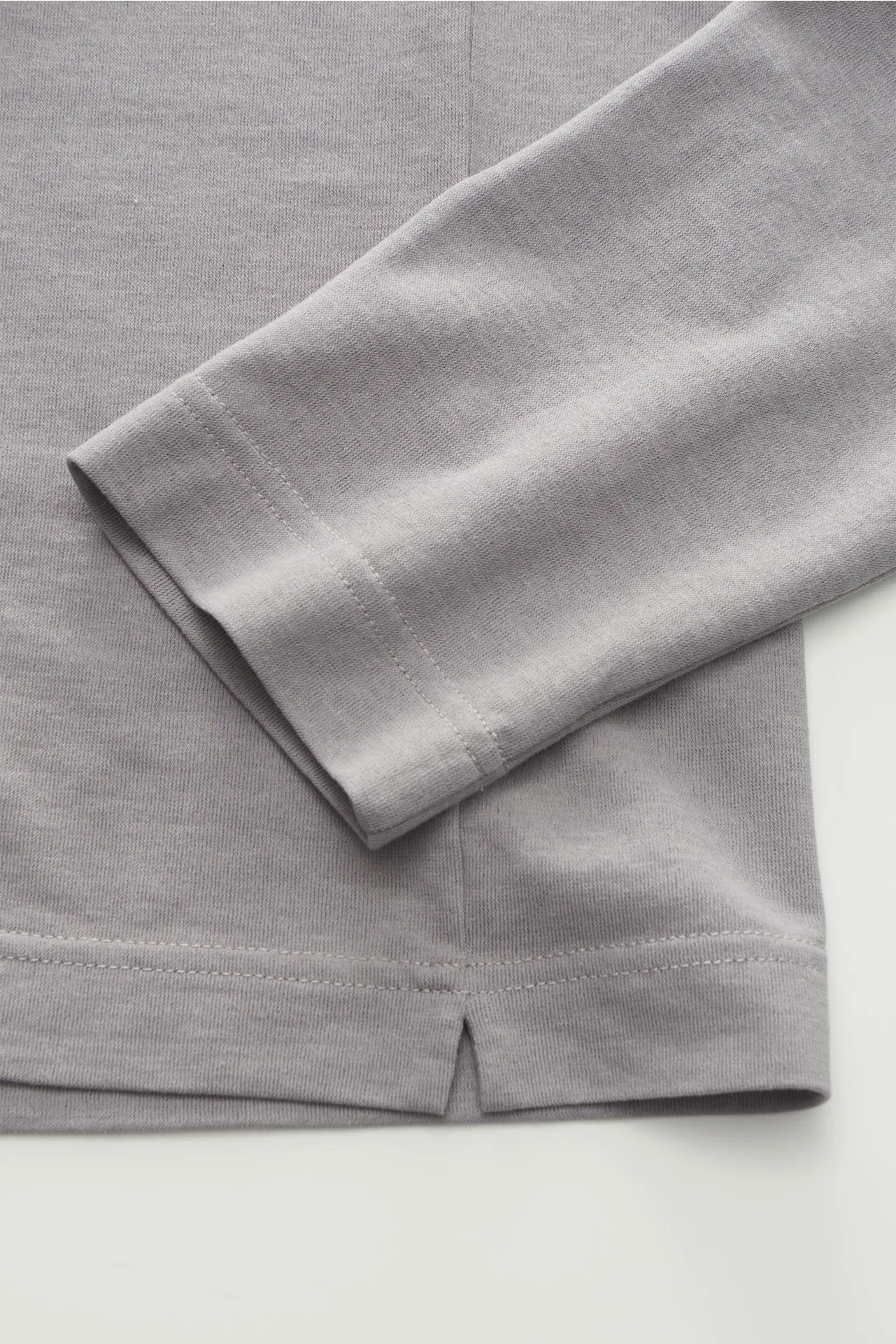 Zanone - Herren - Rundhals-Longsleeve grau – Bild 3