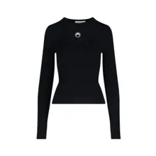 Marine Serre - "Moon" Long Sleeve Top – Black - Größe M - schwarz Marine Serre - "Moon" Long Sleeve Top – Black - Größe M - schwarz